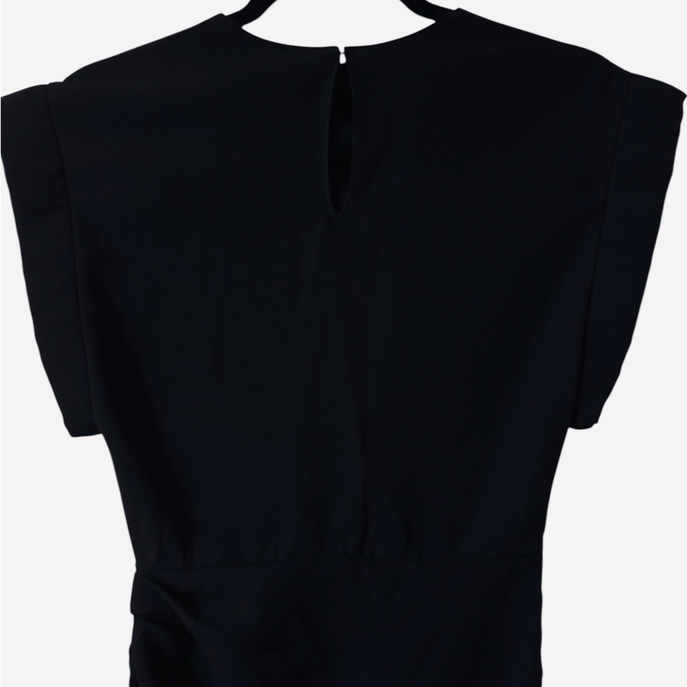 Amanda Uprichard Edrina Dress in Solid Black NWOT Sz. XS Sz. 0 - Picture 10 of 13